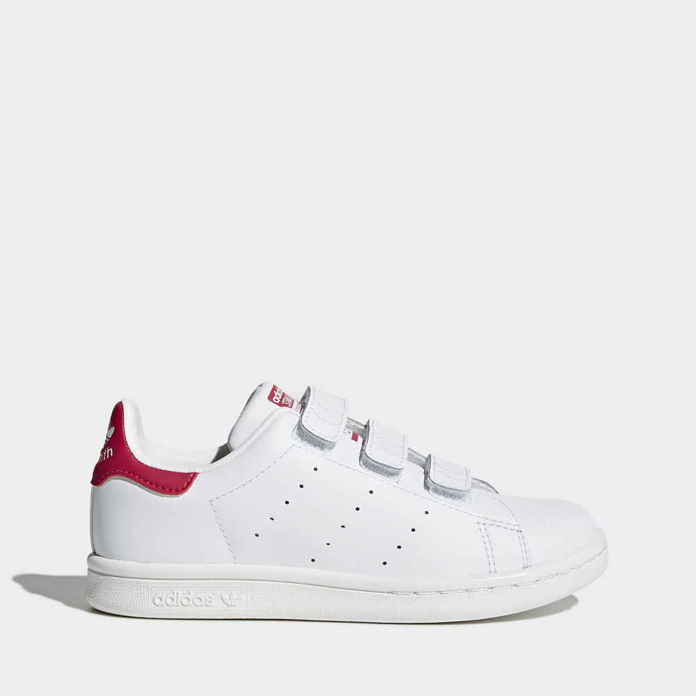 Adidas Stan Smith - Originals για κοριτσια - Ασπρα/Ροζ,Μέγεθος: EU 27 – 39 1/3 (516UMSCA)